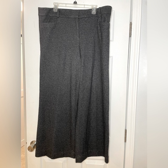 TALBOTS MODERN KNIT WIDE LEG PANTS in heathered gray - SIZE 18 - Picture 1 of 3